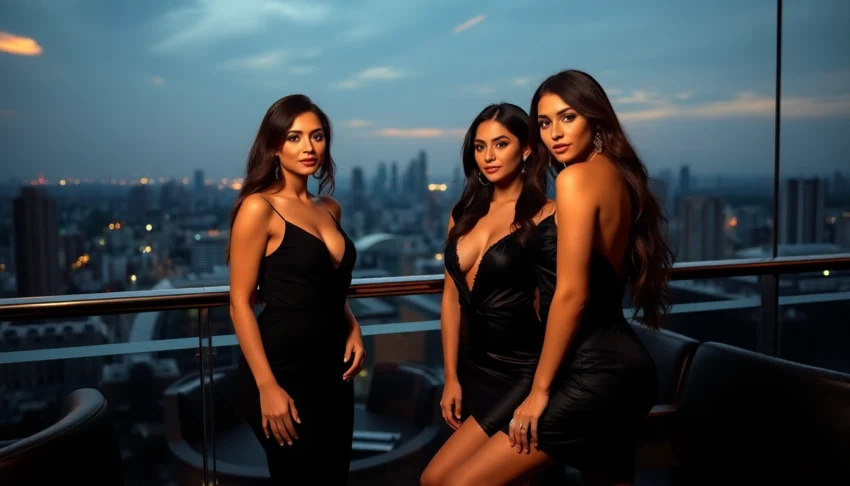 Bangalore Call Girls offering discreet, elegant companionship with a city skyline backdrop for luxury experiences.