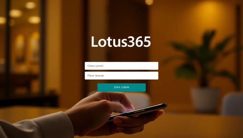 Illustration of a user securely logging into Lotus365 Login on a mobile device, highlighting ease of access and security features.
