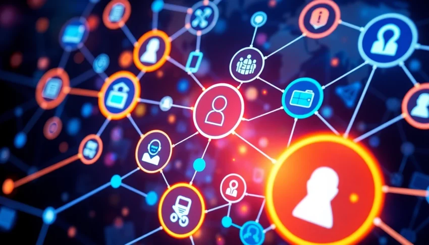 KJC logo with a digital network background symbolizing innovation and connectivity in the digital entertainment sphere, emphasizing trust and modern technology.