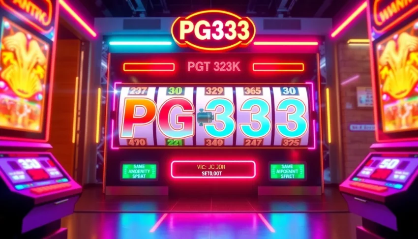 PG333 online slot machine game with glowing lights and engaging user interface for immersive betting experience