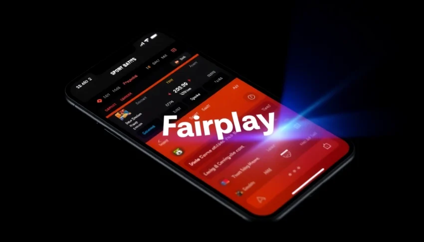Fairplay app interface displaying sports betting dashboard on mobile, highlighting seamless navigation and attractive graphics for users in India.