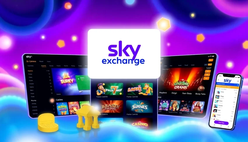 Sky Exchange betting platform showcasing live sports and casino games with user-friendly interface for seamless betting experience