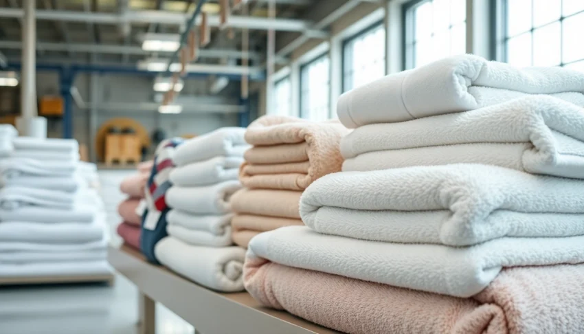 High-quality towels wholesale for hotels and retailers, showcasing soft, absorbent cotton bath towels in bulk for business needs.