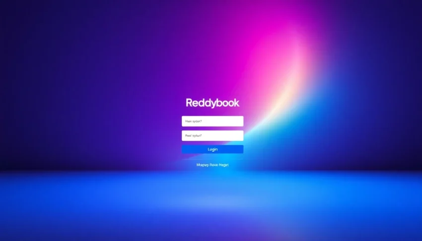 Secure Reddybook login page showing user authentication process with emphasis on ease and safety for users entering their credentials.