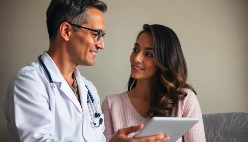 Understanding pma significato with a doctor explaining fertility treatments to couples for
