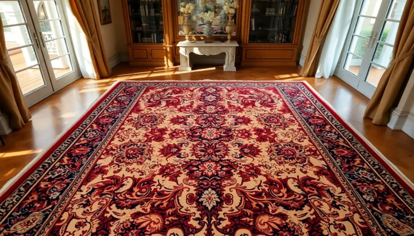 Showcase of a high-quality Tappeto persiano Milano, highlighting detailed craftsmanship and