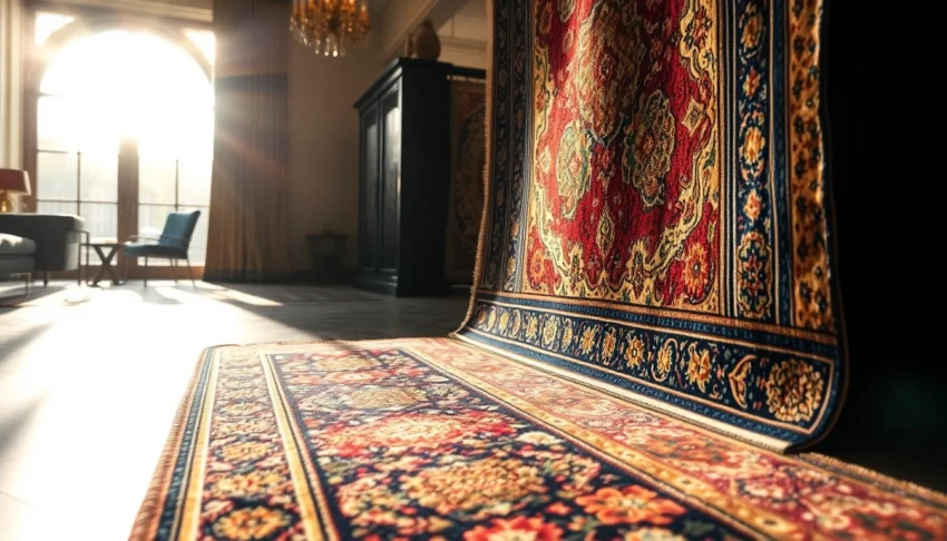 Showcase of a high-quality Tappeto persiano Milano with detailed patterns and luxurious