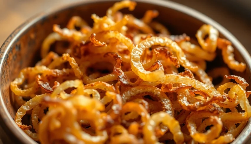 Dehydrated Toasted Onion highlighting crispy texture and rich flavor in a bowl for culinary use